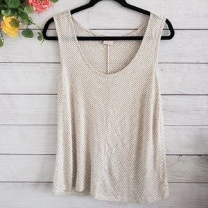 St. Tropez West | Chevron Striped Linen Tank